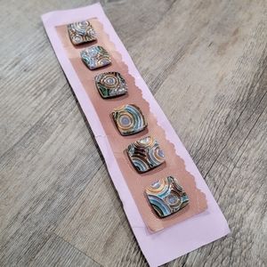 Handmade Raku Fired Clay Sewing Buttons